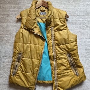 Women's Mustard Quilted Vest